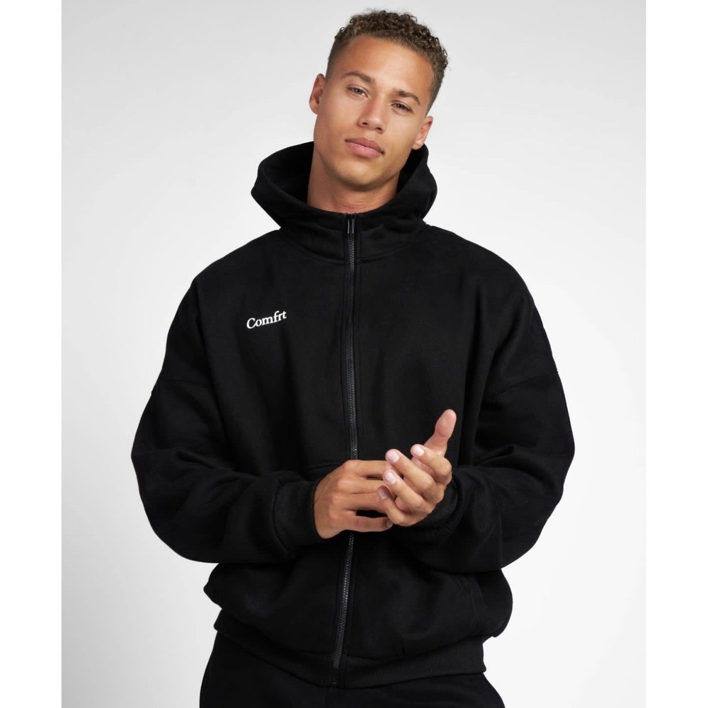 Comfrt Oversize Cloud Zip Hoodie Women Men Unisex Small Fleece
